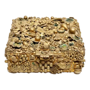1950's Opulent Gilded Morgan Cigars Box