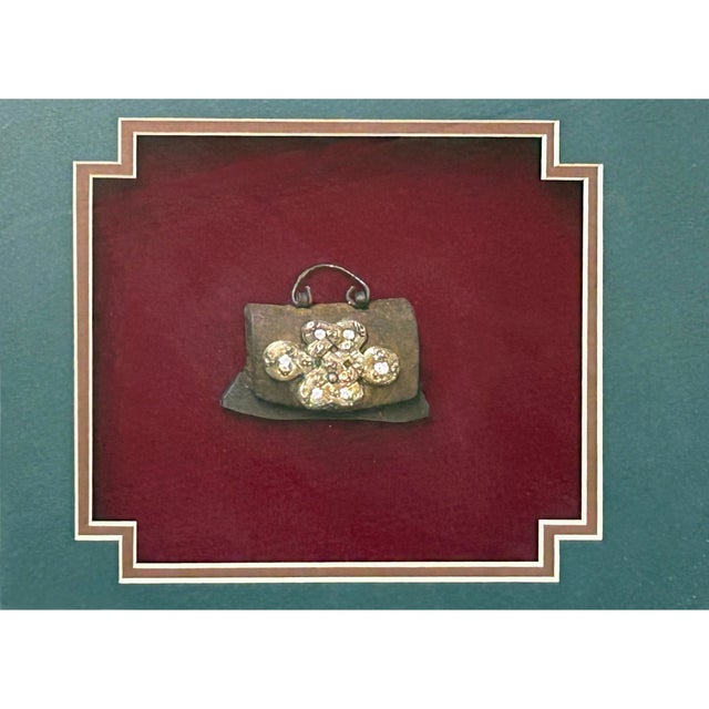 Wood Vintage Oriental Flint Pouch Infinite Knot Display With Frame Wall Art For Sale - Image 7 of 9