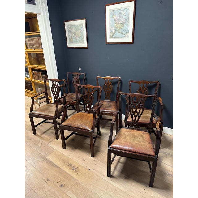 Wood Vintage Dining Chairs, 1890s, Set of 6 For Sale - Image 7 of 7