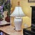 Vintage Paul Hanson Style White Ceramic Urn Table Lamp With Raised Botanical Relief Design For Sale - Image 18 of 18