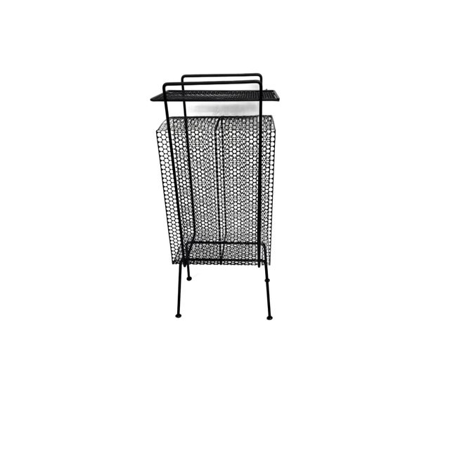 Mid-Century Modern 1950s Mid Century Modern Wire Telephone Table Mesh in the Style of Richard Galef For Sale - Image 3 of 8