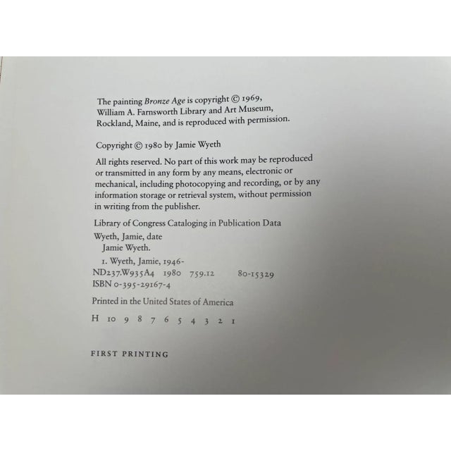 Jamie Wyeth by Jamie Wyeth Hardcover Book 1980 1st Ed. For Sale In Palm Springs - Image 6 of 12