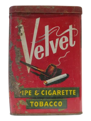 Vintage American Velvet Tobacco Tin