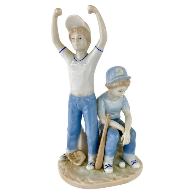 Blue Boys of Summer Paul Sebastian Baseball Players Figurine by Medico For Sale - Image 8 of 8
