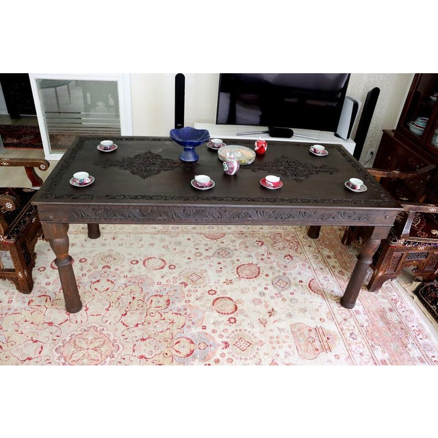 Brown Vintage Wooden Dining Table, 1970s For Sale - Image 8 of 18