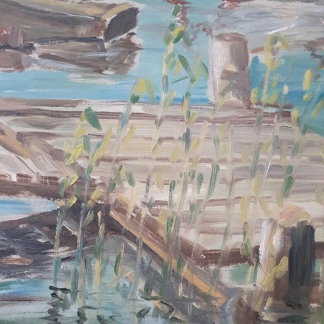 1954 Mid Century Swedish Oil Painting by Sven Eugen Nilsson For Sale - Image 14 of 18