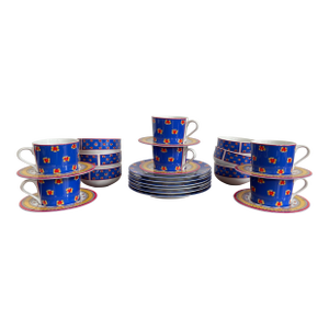 1990s Block Spal ‘Arles’ Pattern Portugal Porcelain Service for Six- 24 Pieces