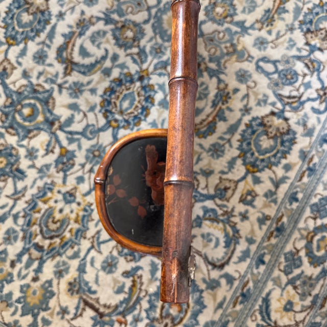 Wood Aesthetic Era Victorian Bamboo Wall Mirror With Japonais Shelf For Sale - Image 7 of 12