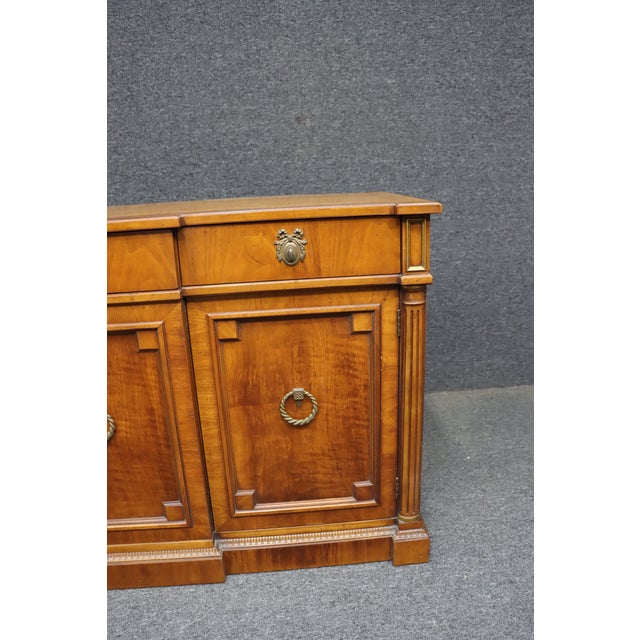 Henredon Neoclassical Style Cherry Credenza For Sale - Image 14 of 16
