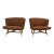 Pair Striking Mid-Century Modern Club Chairs For Sale