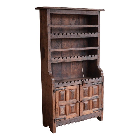 Scalloped Oak Cabinet For Sale