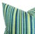 Traditional Primavera Striped Pillow Cover in Green, 20x20 Pillow For Sale - Image 3 of 4