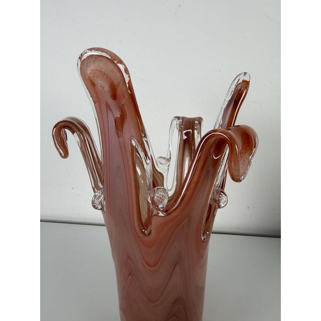Brick Red Murano Glass Vase, 1960s For Sale - Image 6 of 12
