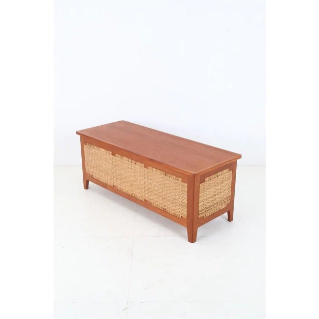 Mid-Century Modern Danish PH 52 Teak and Rattan Chest by Kaj Winding for Poul Hundevad, 1960s For Sale - Image 3 of 13