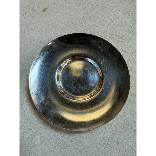 1970s Italian Silver-Plate Tea Cup and Saucer Set, 12 Pieces, Mid-Century For Sale - Image 5 of 17