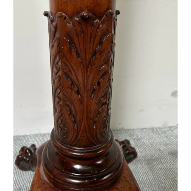 Antique Mahogany Carved Wooden Claw Footed Coat Rack From Mission Inn in Riverside For Sale - Image 4 of 10