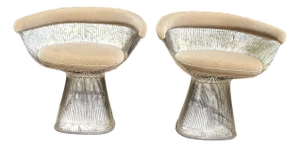 Pair of Warren Platner Knoll Wire Side Chairs