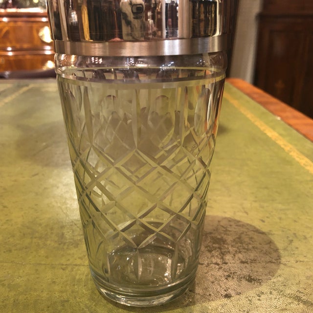 Traditional Late 20th Century Cut Crystal Cocktail Shaker For Sale - Image 3 of 5