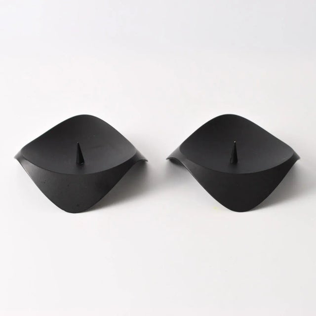 Metal Modern Papilio Candleholders by Klaus Rath for Stelton, 2000s, Set of 2 For Sale - Image 7 of 8