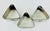 1930s Art Deco Silver-Plated Triangle Napkin Rings, Monogrammed - 3 pcs For Sale - Image 12 of 15