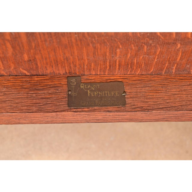 Stickley Brothers Antique Mission Oak Arts & Crafts Sewing Rocking Chair, Circa 1900 For Sale - Image 11 of 12