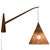 Metal Teak Sisal and Brass Arc Swing Wall Lamps attributed to Temde, Switzerland, 1960s, Set of 2 For Sale - Image 7 of 18
