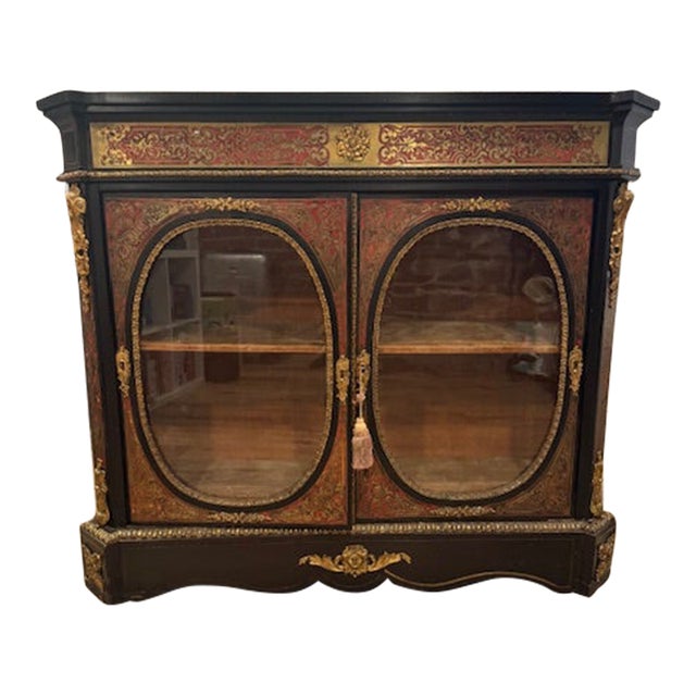 Antique French Napoleon III Boulle Marquetry Side Table C 1870 For Sale