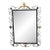 Vintage 1930s American Handmade Wrought Iron Wall Mirror Hand Painted Floral Dec For Sale