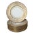 English Raised Gilt Porcelain Dinner Service Plates - Set of 12 For Sale