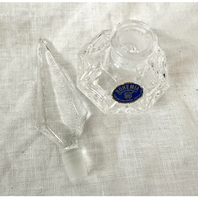 Vintage Bohemia Czech Republic hand cut crystal perfume bottle. Mini in size but cute and would be great paired with other...