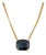 Cushion Cut 5.2ct Blue Sapphire Solitaire Necklace in 14k Yellow Gold Curb Chain For Sale