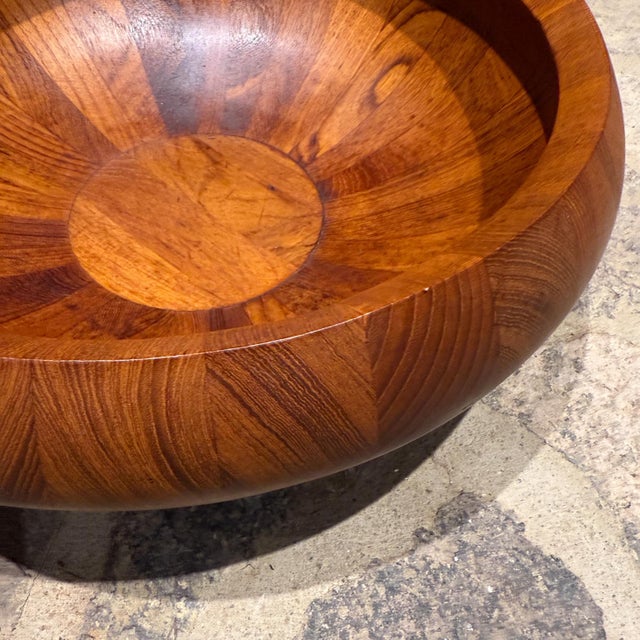 Scandinavian Modern Large Dansk Staved Teak Salad Bowl Jens Quistgaard For Sale In San Diego - Image 6 of 8
