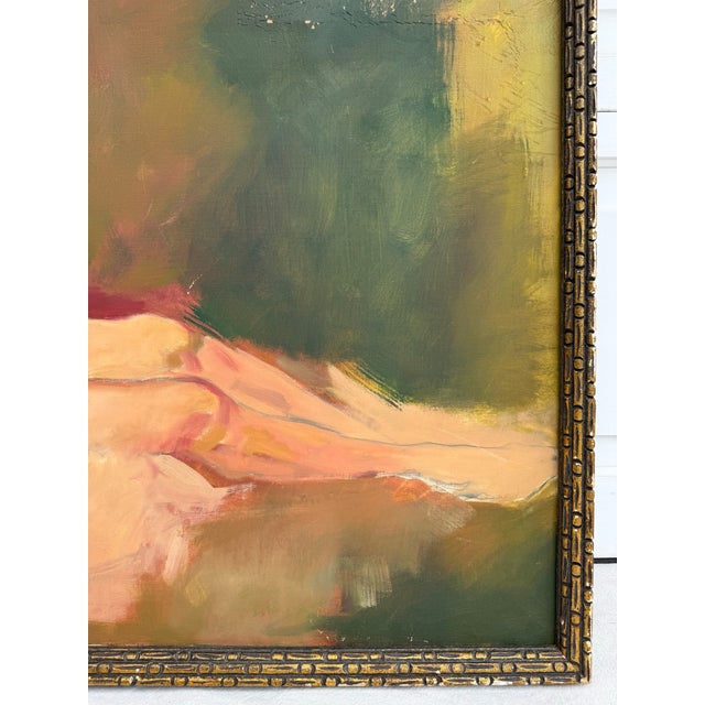 Antique Original Painting Classical Study of Reclining Nude Female For Sale - Image 4 of 10