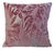 Custom-tailored designer pillow in a beautiful botanical leaves floral cotton-blend cut velvet fabric. Same velvet fabric...