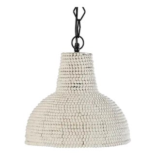 Beaded Hanging Lamp - White For Sale