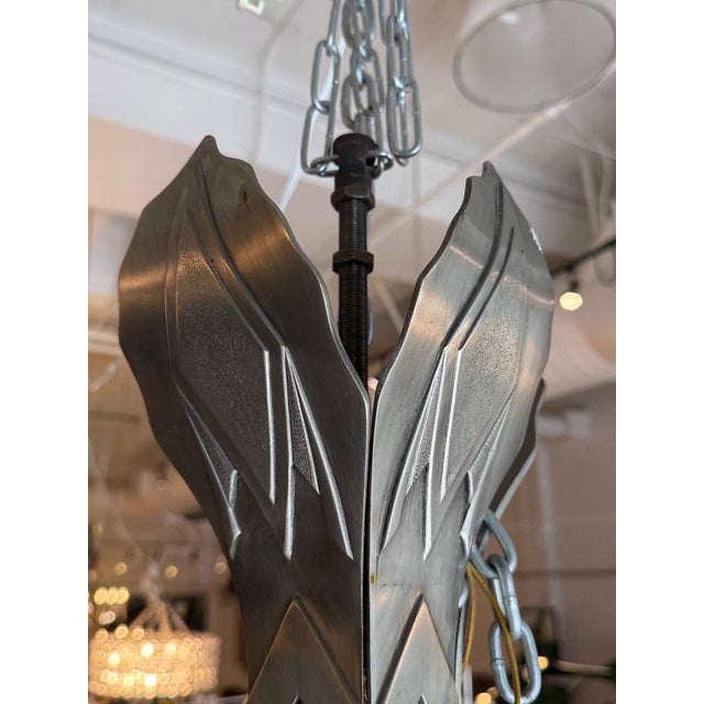 1920s French Art Deco Chandelier For Sale - Image 9 of 12