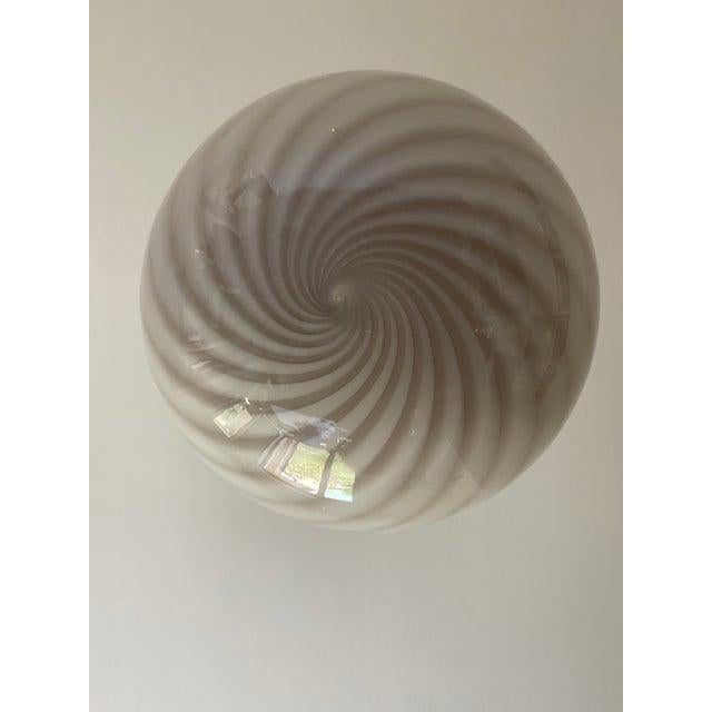 Beige and White Sphere Pendant Lamp in Murano Glass by Simoeng For Sale - Image 12 of 14