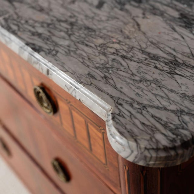 French Louis XVI Period Marble Top Commode, Circa 1770 For Sale - Image 9 of 17