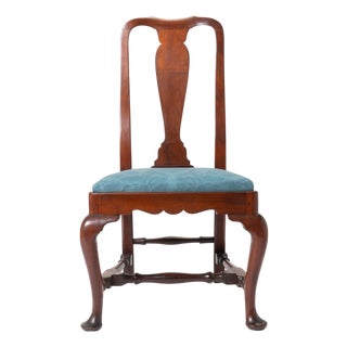 Boston Queen Anne Mahogany Slip Seat Side Chair, C. 1730 For Sale