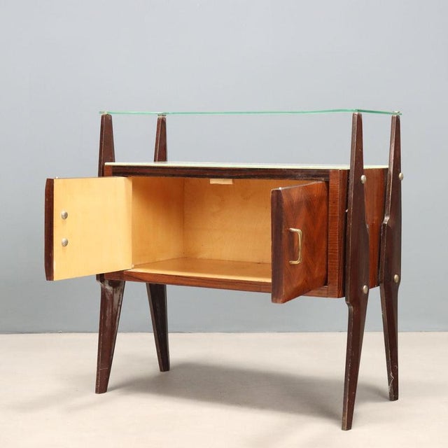 Vintage Nightstands in Stained Beech, 1960s, Set of 2 For Sale - Image 3 of 10