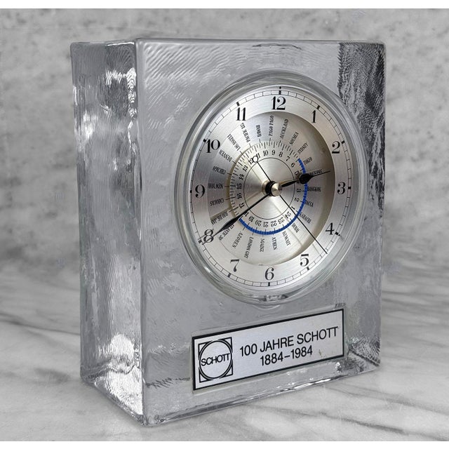 Traditional Vintage German Traditional Ice Block World Clock by Schott For Sale - Image 3 of 7