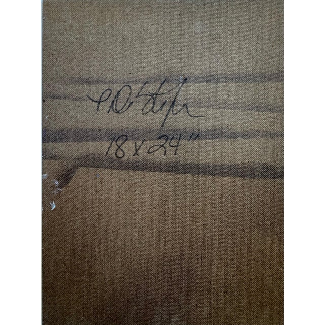 Blue “Cotton Candy” Original Oil Painting by Paula DeStefanis For Sale - Image 8 of 9