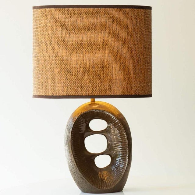 Bronze Abstract Table Lamp by R. Houben, 1960 For Sale - Image 4 of 8