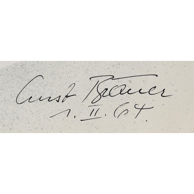 Ernst bräuer 1912 dresden – 1994 gschwendt "abstract form ii" signed and dated lower right (february 1, 1964) lithograph...