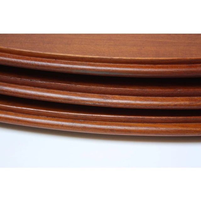Wood Nest Staved Teak Serving Trays by Jens Quistgaard for Dansk - Set of 3 For Sale - Image 7 of 11
