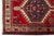 Brick Red Vintage Hand-Knotted Turkish Wool Runner Rug With Geometric Tribal Medallions in Crimson, Indigo, and Cream For Sale - Image 8 of 9