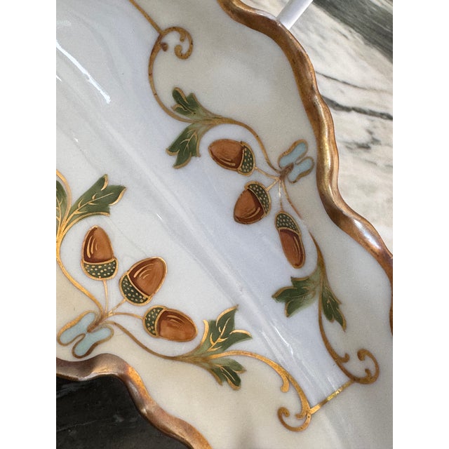 French 19th Century Limoges Blakeman & Henderson Acorn Candy or Nut Dish For Sale In Seattle - Image 6 of 8