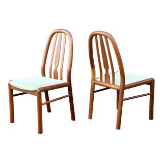 Vintage Uldum Mobelfabrik Solid Teak Danish Modern Dining Side Chairs - a Pair For Sale