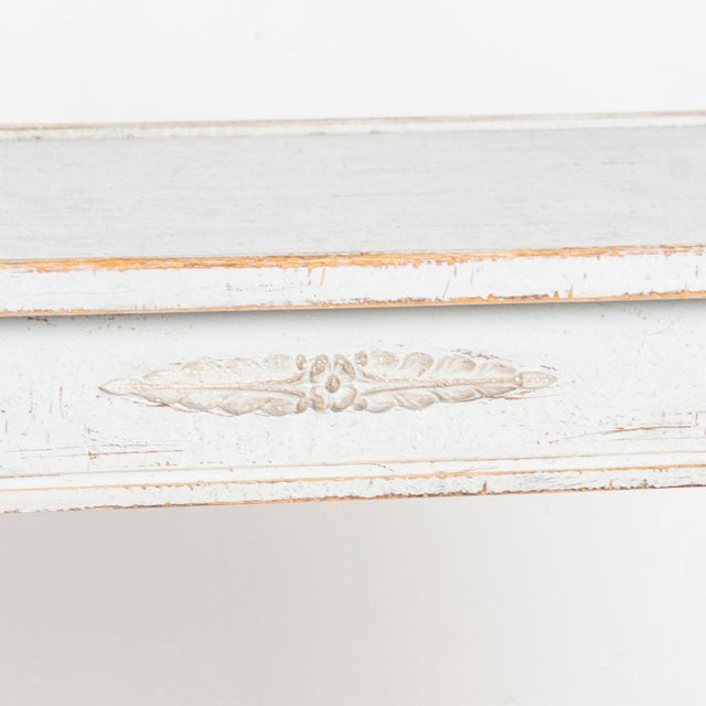 Early 20th Century Swedish White Gustavian Style Console Table For Sale - Image 10 of 14