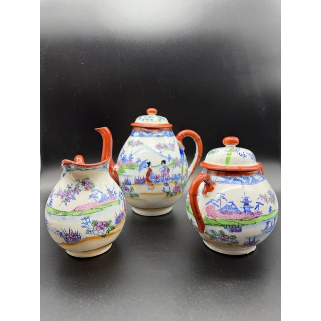 Vintage Japanese Tea Service, Early 1900s, Set of 15 For Sale - Image 3 of 18
